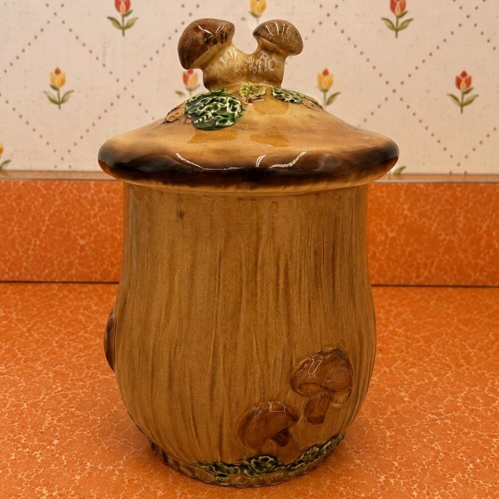 1970's Mini Mushroom Canister